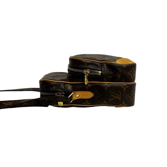 LOUIS VUITTON Brown Monogram Leather Pochette Shoulder Bag - Picture 5 of 9